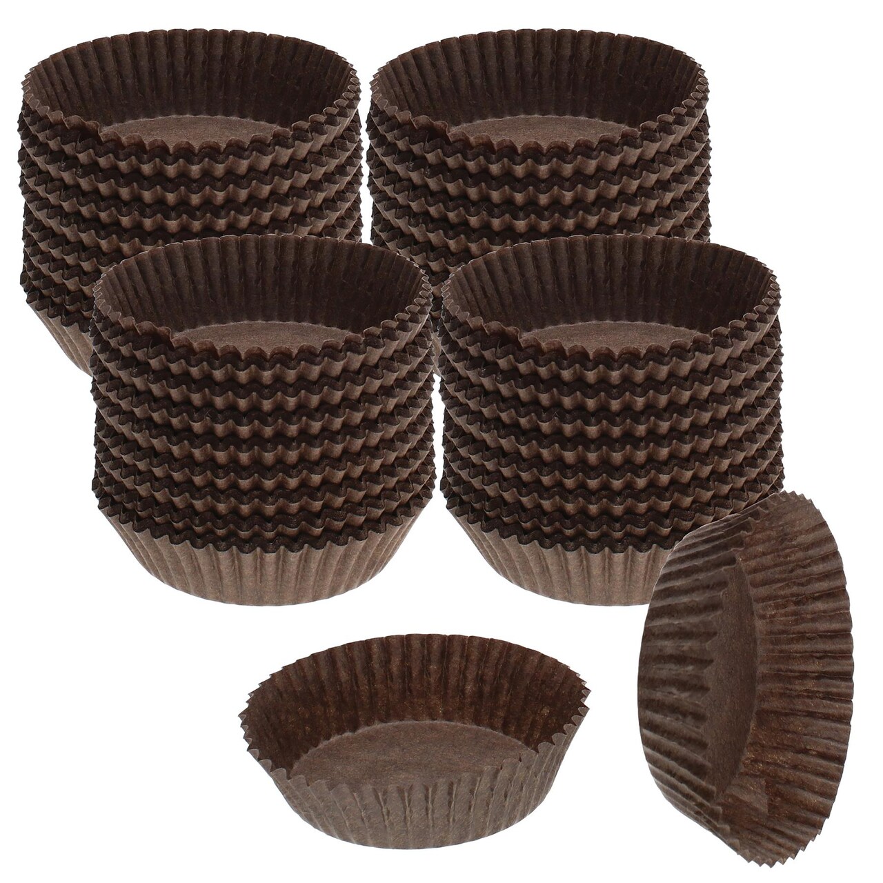 Size #601 Glassine Candy Paper Cups Brown &#x2013; 1-3/4&#x201D; Base, 5/8&#x201D; Wall